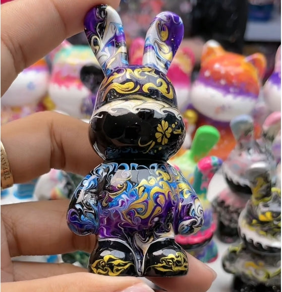 DIYフルイドアート手描きシリーズ(ライブルームでの完成品)ー8.5cm