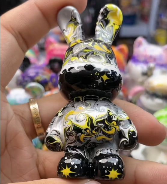 DIYフルイドアート手描きシリーズ(ライブルームでの完成品)ー8.5cm