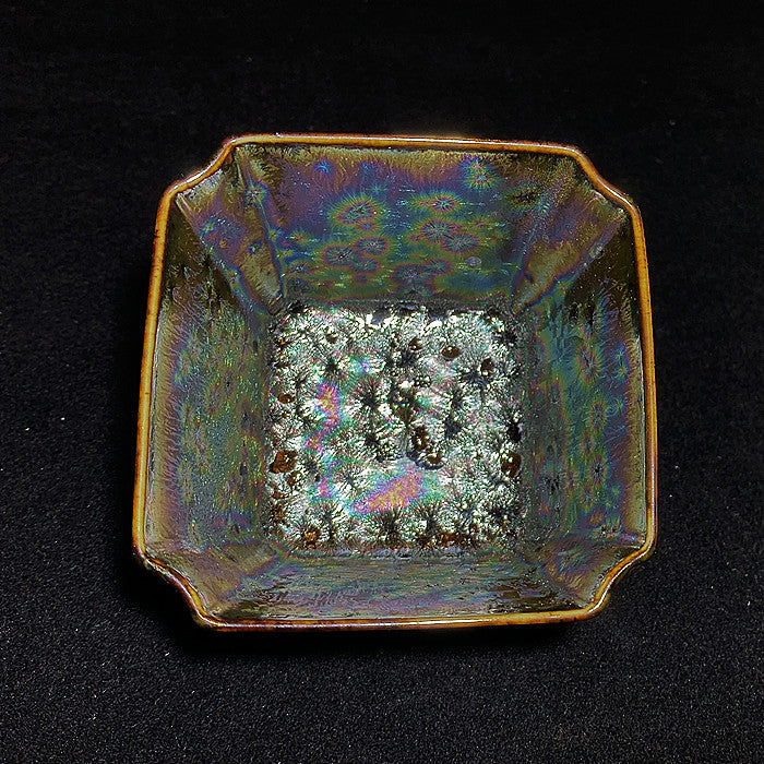 square peacock tea cup