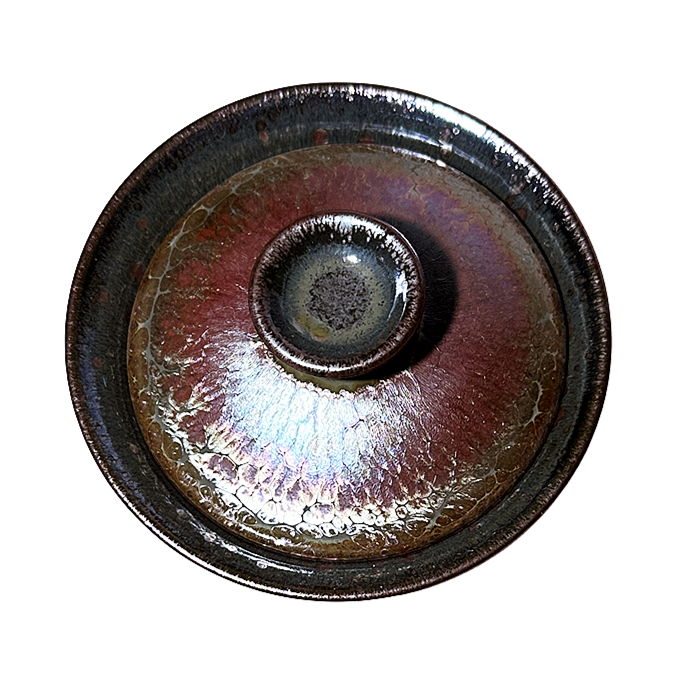 Master Collection----Pink oil drop cover bowl 