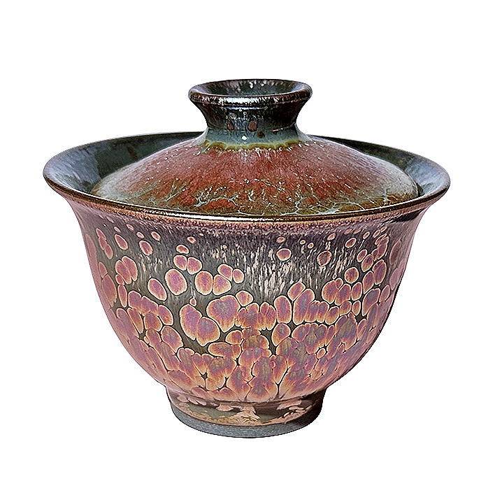 Master Collection----Pink oil drop cover bowl 