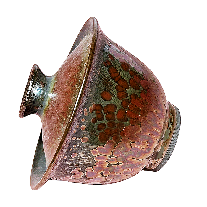 Master Collection----Pink oil drop cover bowl 