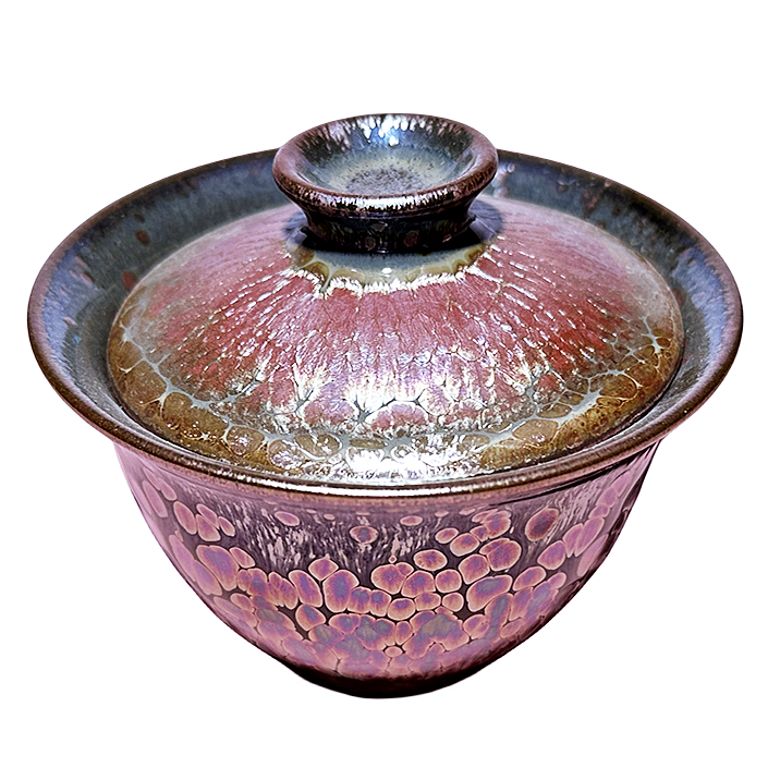 Master Collection----Pink oil drop cover bowl 